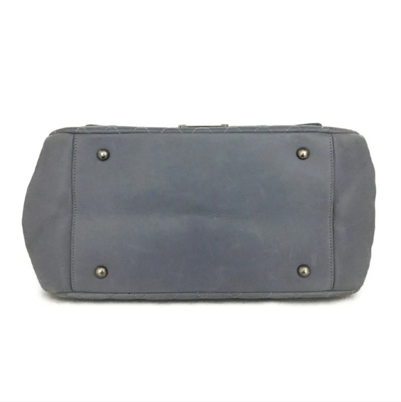 CHANEL Boy Gray Quilted Matelasse CC Logo Lambskin Chain Shoulder Bag - Picture 6 of 11